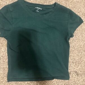 green crop top